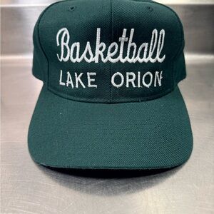 Very Rare  Varsity Script Basketball  Lake Orion Michigan  Vintage Hat Yupoong